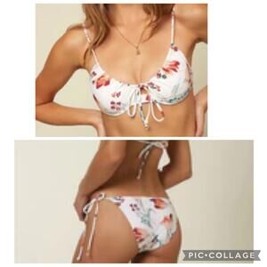 O’neill Bikini Sylvie Floral Bikini Vanilla Cream Floral Spring Break